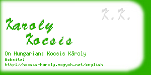 karoly kocsis business card